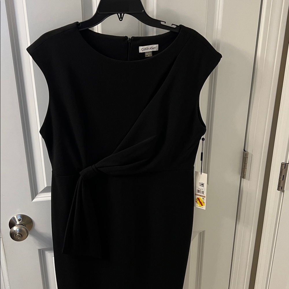 Calvin Klein Black Draped Dress